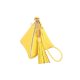 S8-3-1-HDG3249YW - PYRAMID SHAPE LEATHER WRISTLET BAG-YELLOW/6PCS