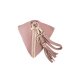 S27-8-2-HDG3249BLUSH-PYRAMID SHAPE LEATHER WRISTLET BAG-BLUSH/6PCS