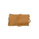 S23-13-2-HDG3138CM-LEATHER CROSSBODY BAG WITH WRISTLET-CAMEL/6PCS