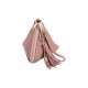 S27-8-2-HDG3249BLUSH-PYRAMID SHAPE LEATHER WRISTLET BAG-BLUSH/6PCS