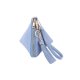 S27-8-4-HDG3249BL-PYRAMID SHAPE LEATHER WRISTLET BAG-BLUE/6PCS