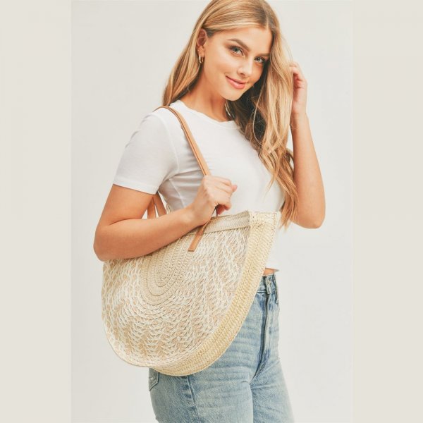 S30-1-1-MI-MB0179BE-ROUND BOTTOM SHAPE STRAW TOTE BAG-BEIGE-6PCS