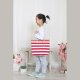 S18-3-4-HDG3912RD - KIDS STRIPED PRINT SUMMER TOTE BAG-RED/6PCS