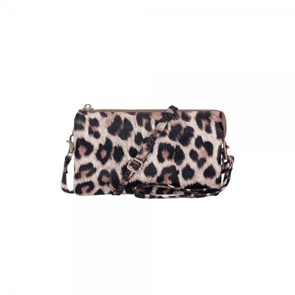 S23-12-5-HDG3138LEO-LEATHER CROSSBODY BAG WITH WRISTLET-LEOPARD/6PCS