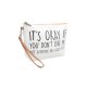 S2-5-3-HDG3930-9 - IT'S OKAY IF YOU DON'T LIK ME PRINT COSMETIC POUCH BAG W/ WRISTLET/6PCS