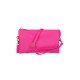 S23-13-2-HDG3138HPK-LEATHER CROSSBODY BAG WITH WRISTLET-HOT PINK/6PCS