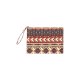 S18-9-5-MP0088- AZTEC PATTERN POUCH-BROWN/6PCS